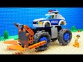 Lego Bulldozer Truck Police Experimental Steamroller