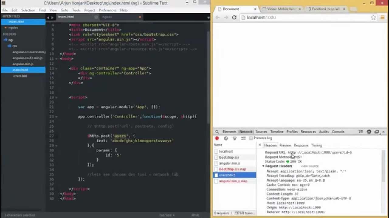 Http Post Method In Angularjs