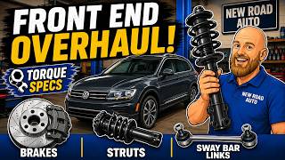 2018-2024 VW Tiguan Front Strut Replacement + Brakes & Sway Bar Links | Torque Specs
