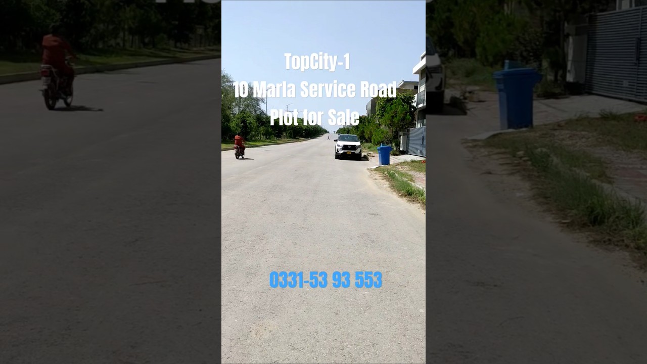 TopCity-1 | 10 Marla Service Road Plot for Sale | 70 Feet Wide Road