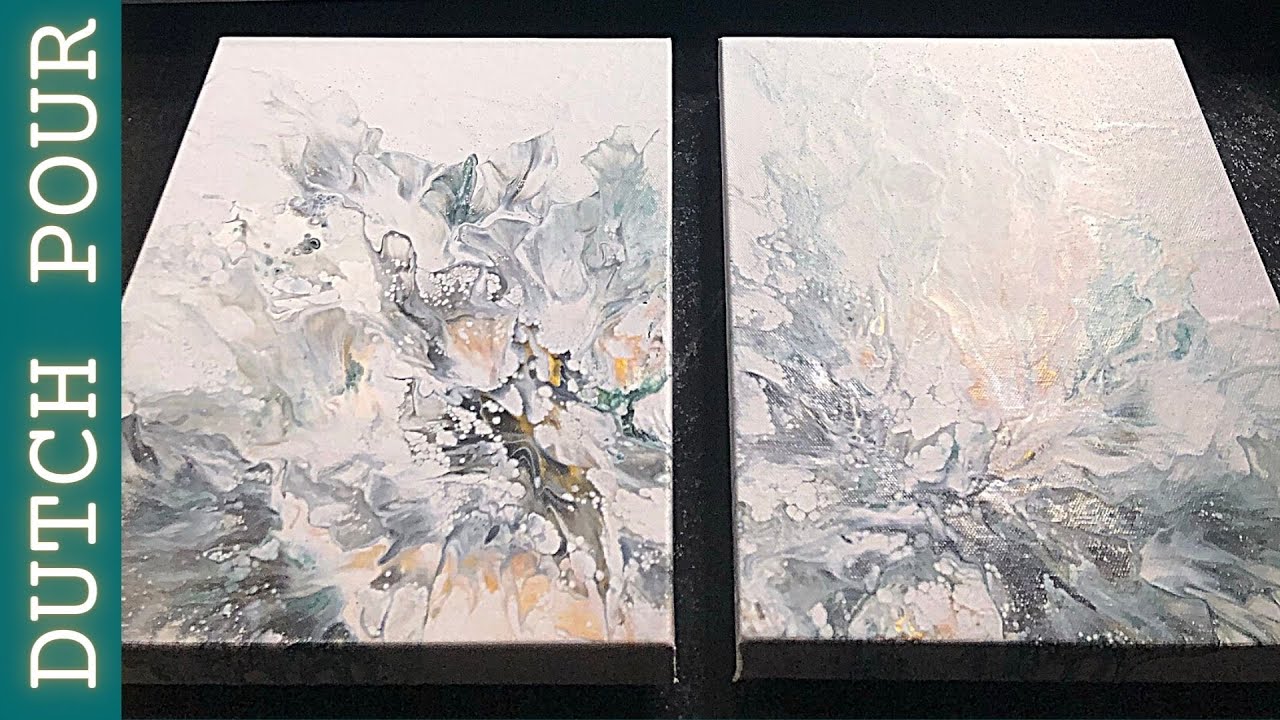 🍀 Acrylic Pouring ~ Dutch Pour Fluid Art Technique | Abstract Fluid ...