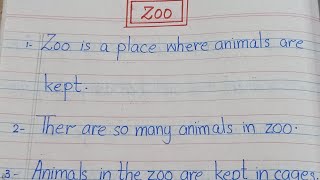 10 Lines Essay on Zoo, Short essay writing on zoo in English #essaywriting #10linesessay#zoo