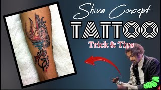 Lord shiva tattoo design art || om trishool damroo shiva tattoo #tattoo#shiva#design#lordshiva#art screenshot 4