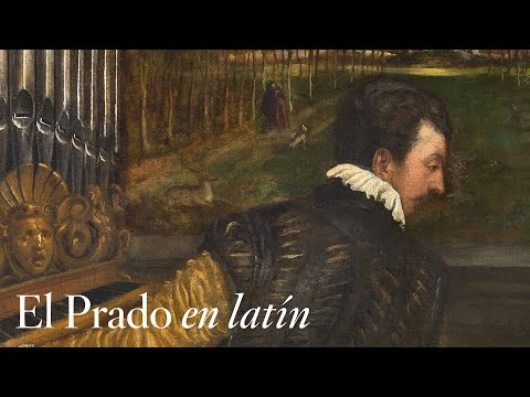 "Venus with an Organist and a Dog" by Tiziano with comments in Latin