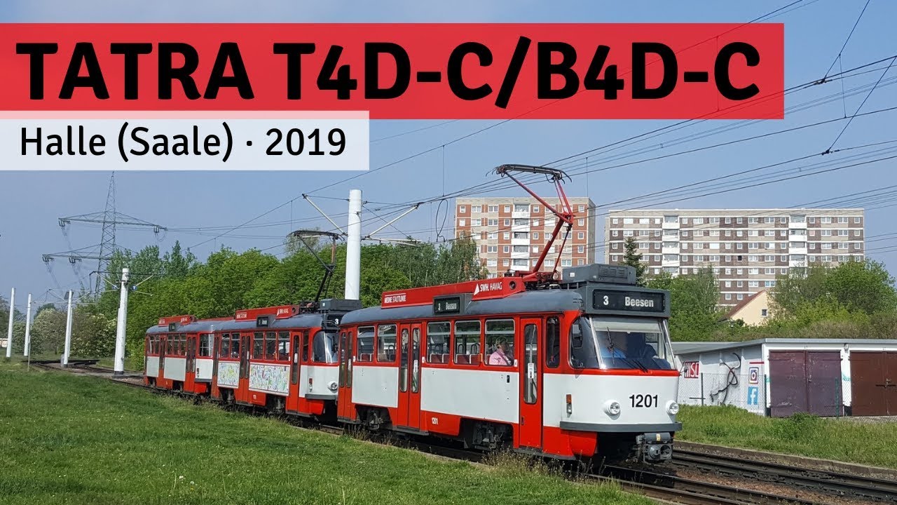 Straßenbahnen in Halle (Saale): Die letzten Tatra T4D-C/B4D-C (2019)