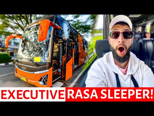 Trying Executive Bus In Indonesia!🇮🇩 - Luxury Bus In Indonesia Is Brilliant! class=