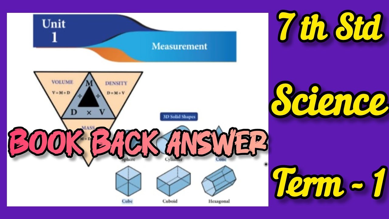 Measurement | book back answers | 7th std science - YouTube