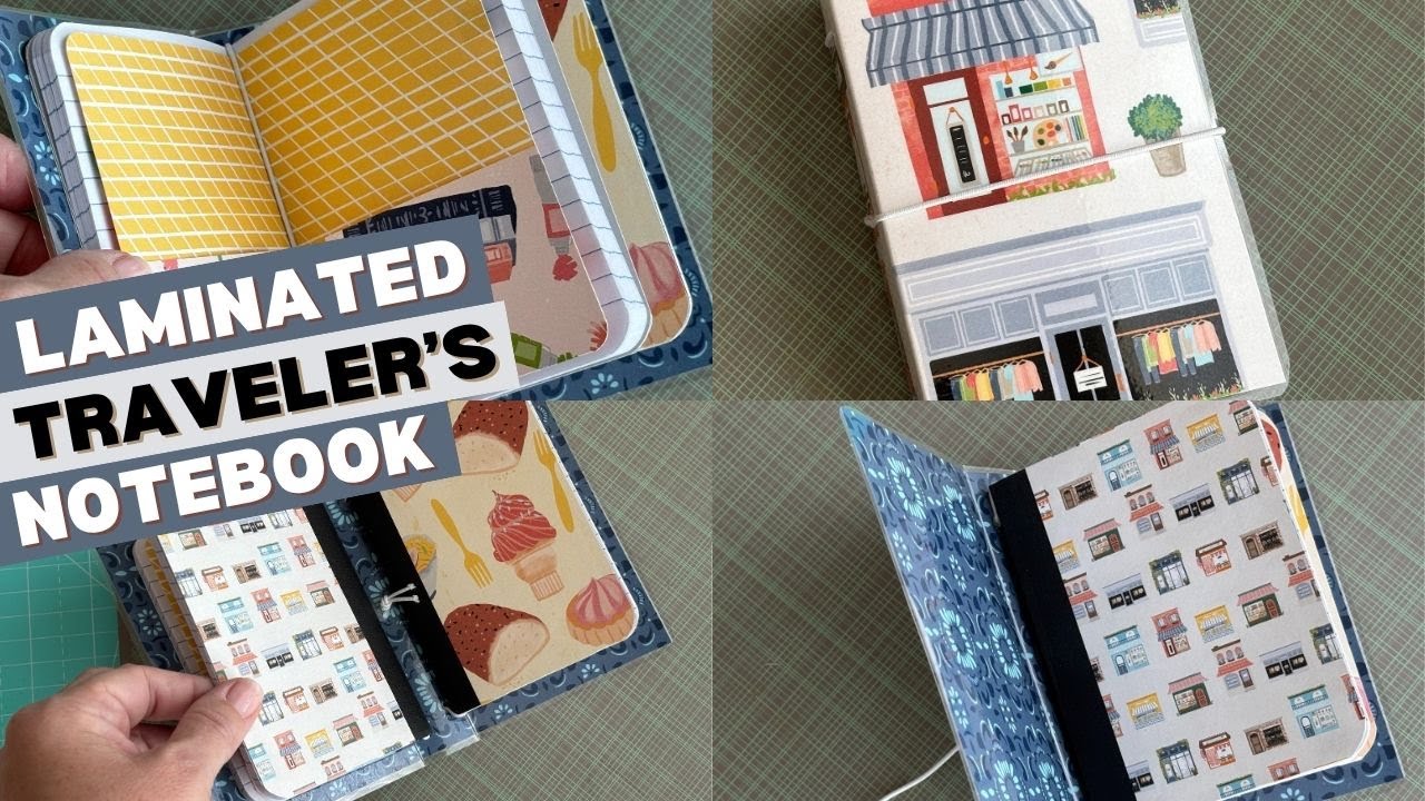 DIY Mini Traveler’s Notebook with Laminated Cover | 3.5”x5” Journal with Inserts & Folders