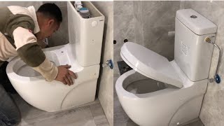 كيف تركيب كرسي المرحاض  how to install a toilet