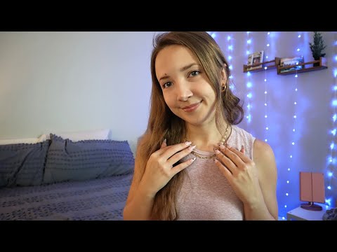 ASMR on myself ✨hair & body triggers w/ long nails!✨