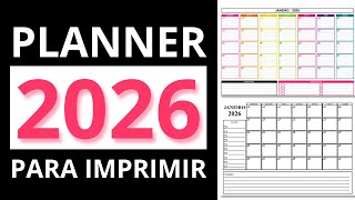 2026 Planner to Print 3 FREE Templates in PDF and Excel