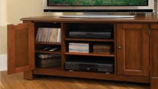 Home Styles 5520-07 Aspen Corner TV Stand Rustic Cherry Finish
