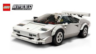 LEGO Speed Champions  76908  Lamborghini  Countach 💥 Speed Build Review