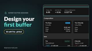 Design your first buffer: 50 mM Tris at pH 8, step by step