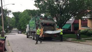 Garbage Truck Crushing Bulk Piles