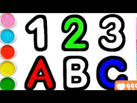 123-ABC Menggambar/How to draw number and alphabet for kids