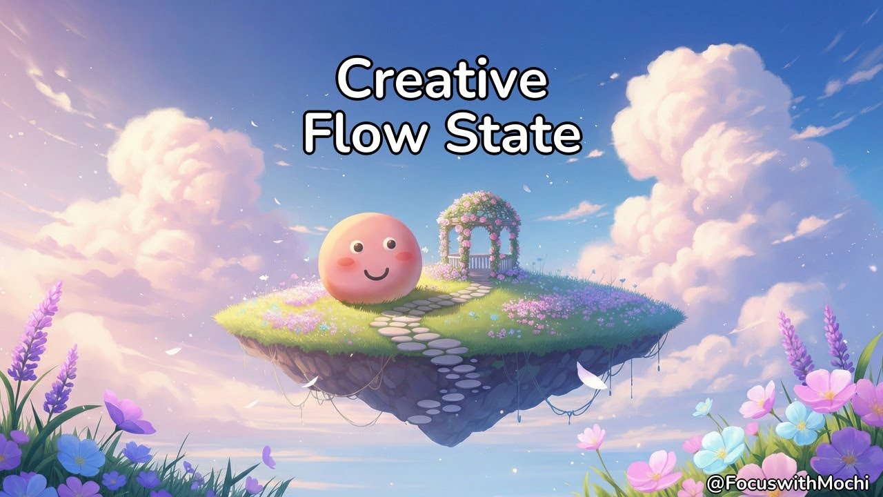 140 Min Study Session | 30min x 4 Pomodoro | Floating Island Ambience | Focus with Mochi