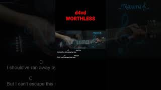 d4vd - WORTHLESS Guitar Chords Lyrics #shorts