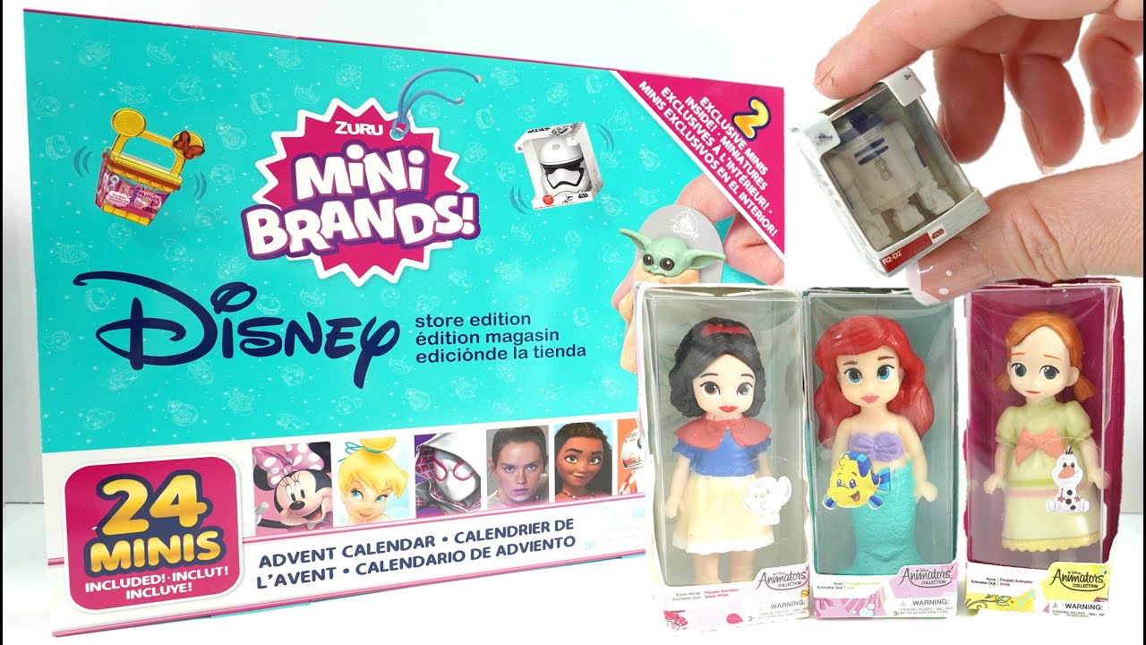 5 Surprise Mini Brands Disney Store Exclusive Holiday Advent Calendar Gift  Lot - Calendar & Collector Case