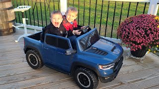 Ram RHO 24 Volt Ride On Car Test And Review  #firstrideon #ram1500 