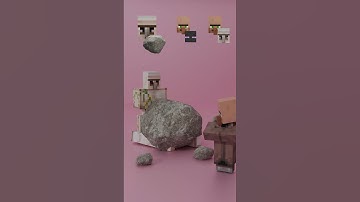 Minecraft Mobs vs Iron Golem Satisfying 3D  Simulation and Particles! #blender3d #3dart #minecraft