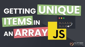 How to Get Unique Items in an Array in Javascript