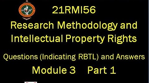 VTU, 21RMI56, Research Methodology & IPR, Question & Answer, Module 3, Part 1