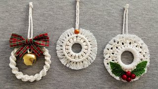 DIY ADORNOS de NAVIDAD en MACRAME (paso a paso) | DIY Macrame Christmas Ornaments