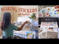 Printing stickers at home ON A BUDGET 🖨 DIY Printing sticker maker business package 💜 BTS fan merch