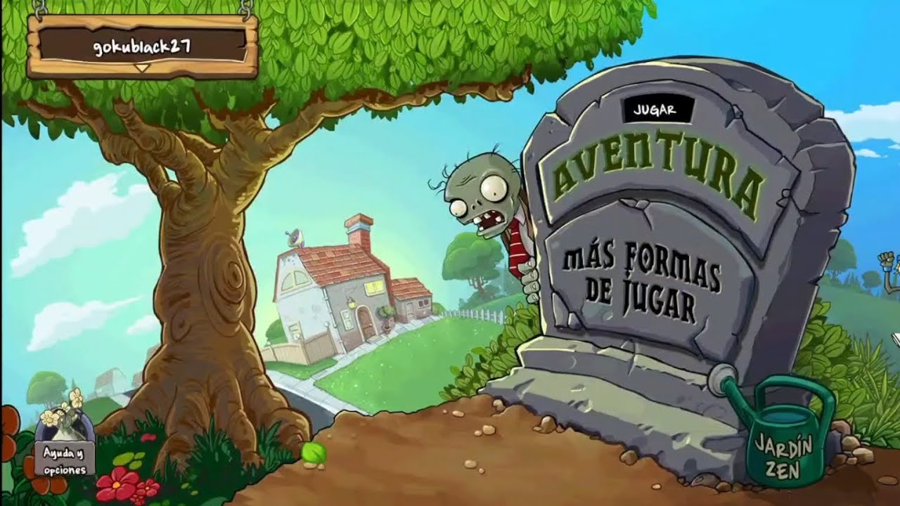 Pasando plantas vs zombies 1