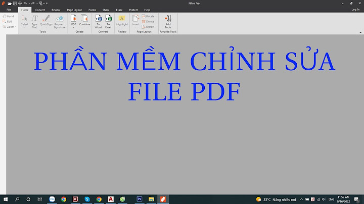 Hướng dẫn sử dụng phần mềm chỉnh sửa file pdf