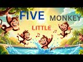 FIVE LITTLE MONKEY/ kids song / nursery rhyme/ colouree tv