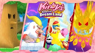 All Story Bosses + Cutscenes (4-Player) | Kirby's Return to Dream Land ᴴᴰ