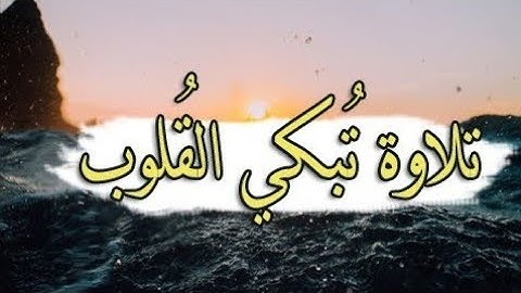 تلاوه تقشعر لها الأبدان؛ تلاوه مؤثره جدا: تلاوه كلها خشوع عجيب؛ تلاوه هادئه