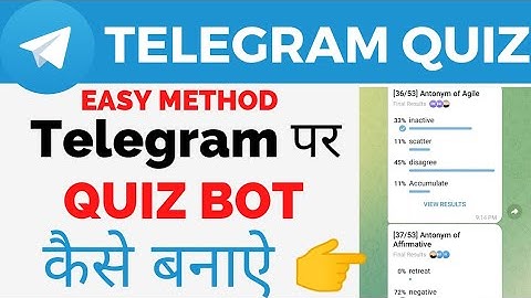 How to create a quizbot in telegram | Telegram par quiz kaise banaye
