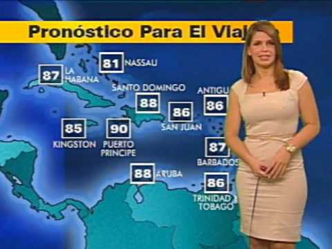 Spanish Weather Girl Irene Sans Farts on TV (NY1 Noticias)