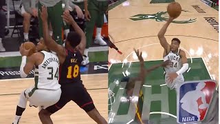 Giannis Antetokounmpo NASTY spin move and acrobatic layup 😮 Bucks vs Hawks Game 2