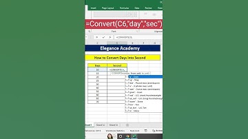 Convert Days in Second #excel #msexcel #msexceltutorial #shortsvideo #shorts #ytshorts #convert