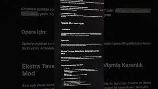 Karanlık mod desteklemeyen sitelerde nasıl açılır?