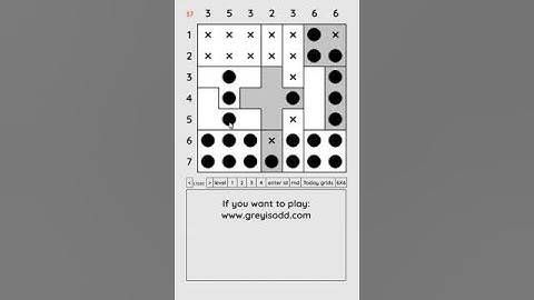 Grey is Odd - Today grids. Solution level 3 7X7 dated 03-28-2024