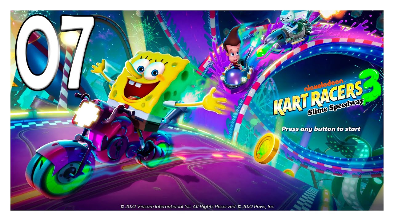 Nickelodeon Kart Racers 3: Slime Speedway / Part 7 / "Sandy - Cowabunga Cup" / No Commentary