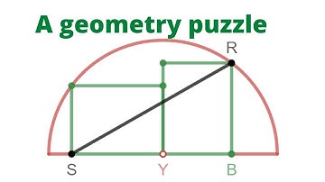 Inscribing two rectangles in a semicircle | A Geometry Puzzle