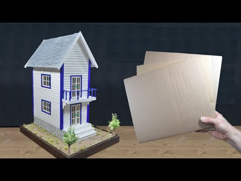 DIY / Miniature House / 박스로 2층 주택 만들기 / 골판지하우스 / Cardboard House /  Paper House / 미니어처하우스