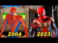 Evolution of spider man stopping the train in games 20042023