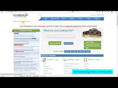 Come utilizzare TheFreeAdForum tuo annuncio gratuito Submission Software Tutorial