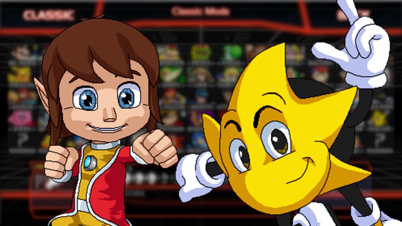 Super Smash Bros. Crusade - Demo 0.9.3 Classic Mode Special (Alex Kidd e Ristar)