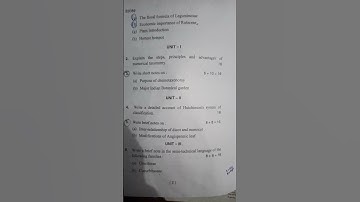 Msc 2 semester Botany Taxonomy and systematic of angiosperms