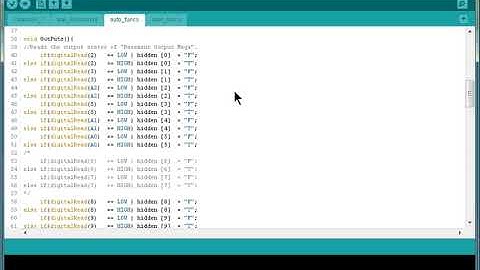 Arduino Mega output sketch part 1