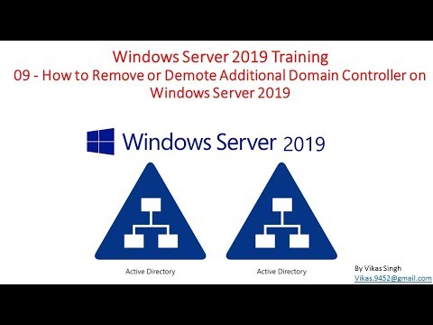 Windows Server 2019 Training 09 - How to Remove or Demote Additional Domain Controller from Forest