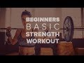 The beginners basic strength workout at the gym